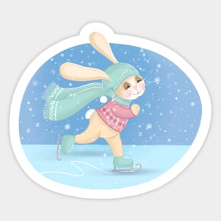 Bunny in winter Sticker